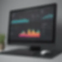 A digital dashboard showcasing accounting software tailored for artists