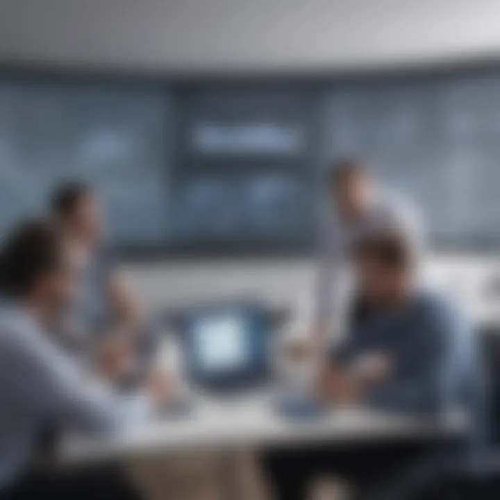 Business team discussing digital strategies