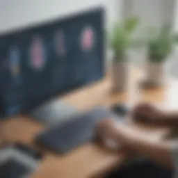 Visual representation of telehealth software functionalities