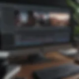 Showcasing Adobe Pro Video Editing interface with business tools