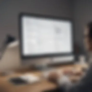 In-depth Analysis of Plagiarism Reports A person analyzing a detailed plagiarism report on a computer screen.