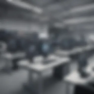 Modern Workshop Utilizing Management Software A modern workshop environment utilizing management software