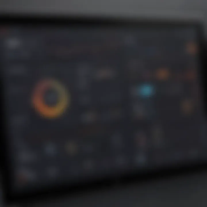 User interface of Mindbody app showcasing dashboard functionalities