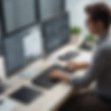 Digital Workspace for Document Review A digital workspace showcasing document review tools utilized in law firms