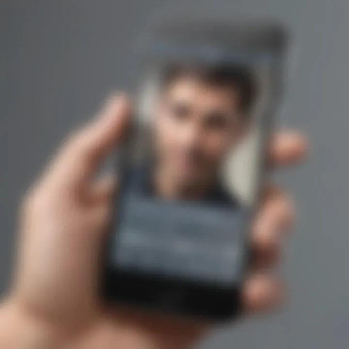 User engaging with Dr. Fone software on an iPhone