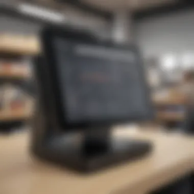 Point of Sale System in Action Modern point of sale system in a retail environment