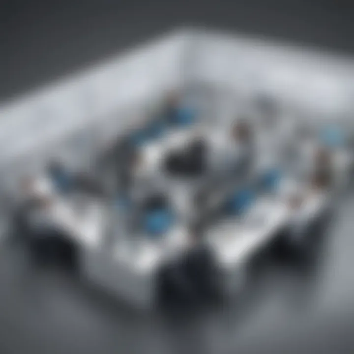 Business professionals discussing office suite functionalities