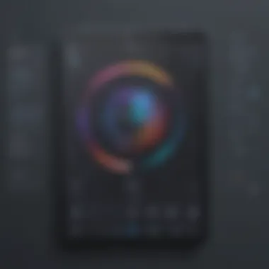 User Interface of Free Graphic Design App User interface screenshot of a leading free graphic design application