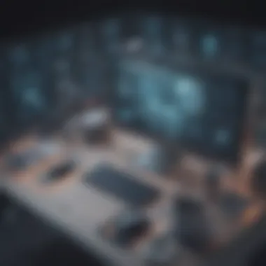 A futuristic concept showcasing trends in agency management technology