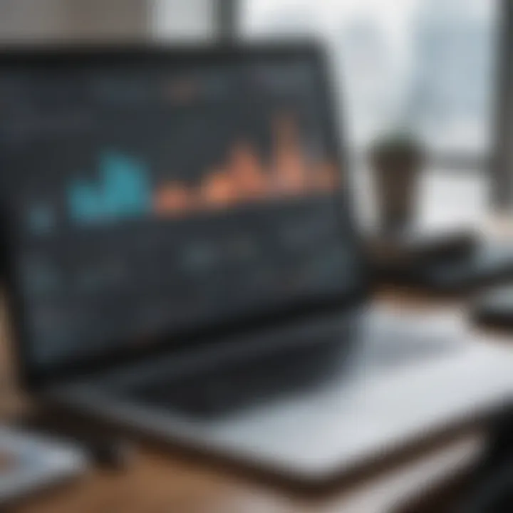 Graphical representation of sales data analytics and reporting tools