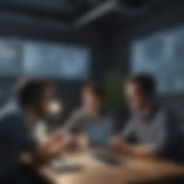 Virtual Collaborative Coding Session Developers engaging in a virtual collaborative coding session