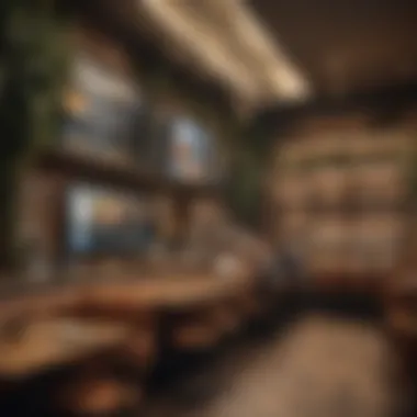 Integrated Digital Ordering Systems A vibrant dining environment with integrated digital ordering systems