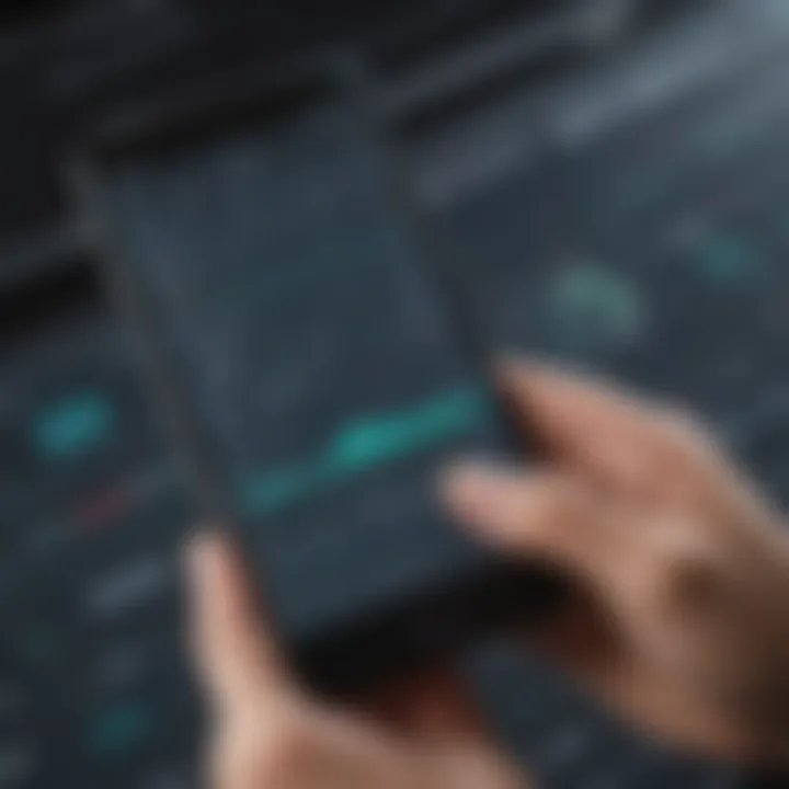Visual representation of analytics and reporting within the app