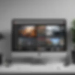 Visual representation of video management software interface for businesses