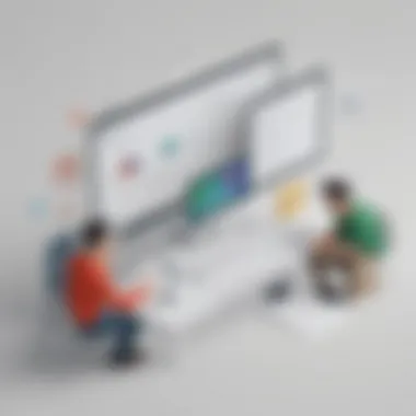 Illustration of collaboration features in Zoho Recruit