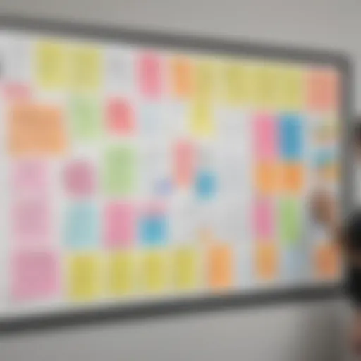 A vibrant digital sticky note collage on Zoom Whiteboard showcasing ideas