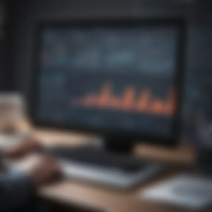 Financial data analysis on a digital dashboard