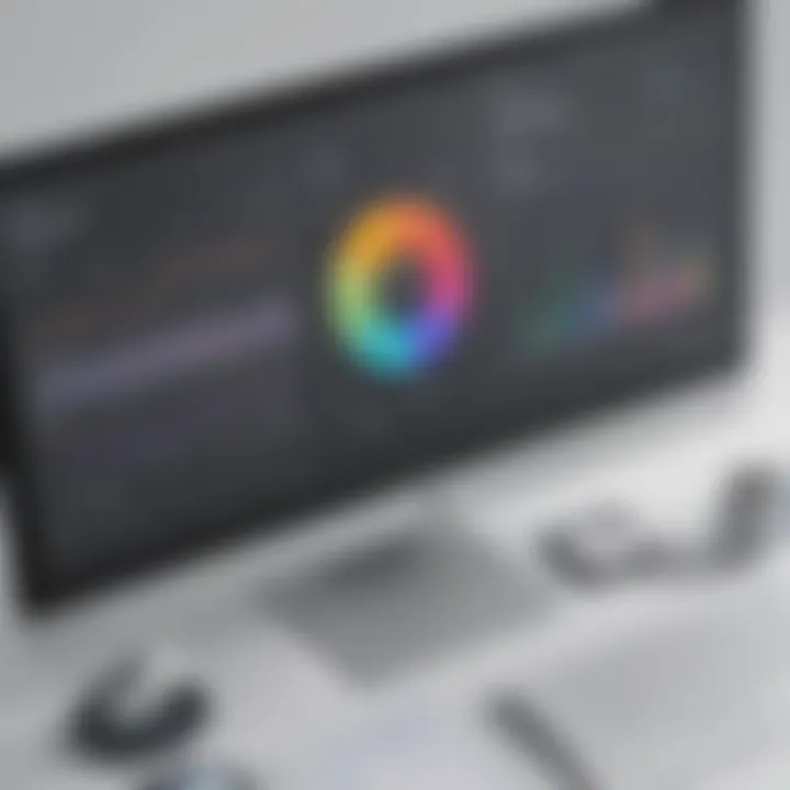 Analytics dashboard showcasing financial health metrics