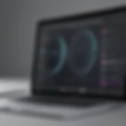 Showcasing intuitive animation software interface on MacBook