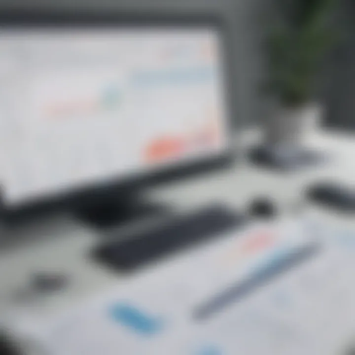 An individual analyzing financial reports generated by Quicken.