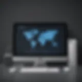 Illustration depicting the concept of VPN technology