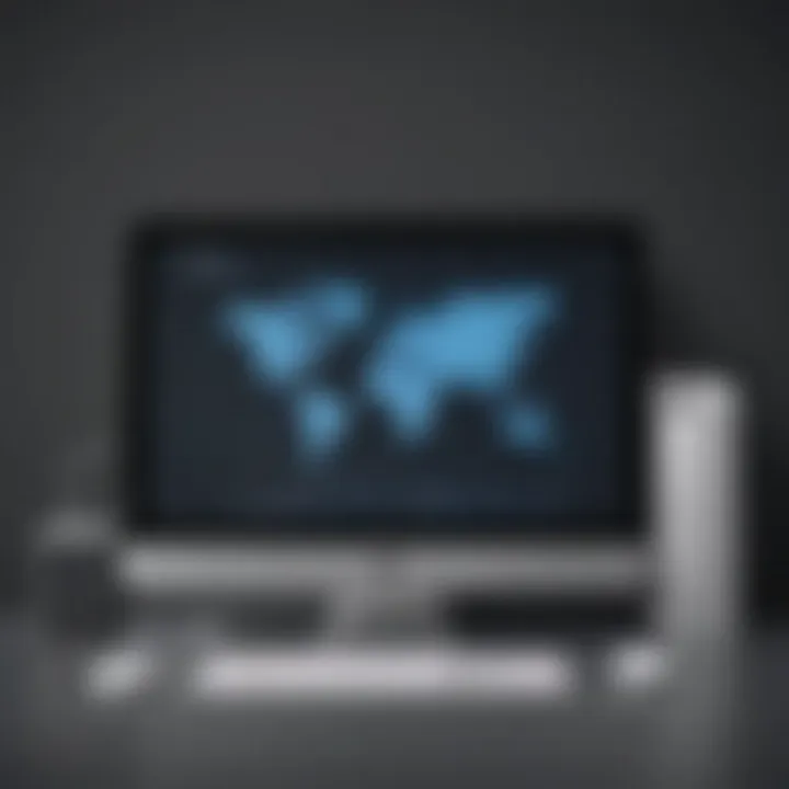 Illustration depicting the concept of VPN technology