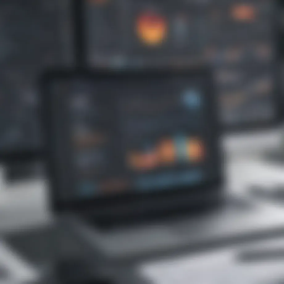 Visual representation of inventory management software analytics