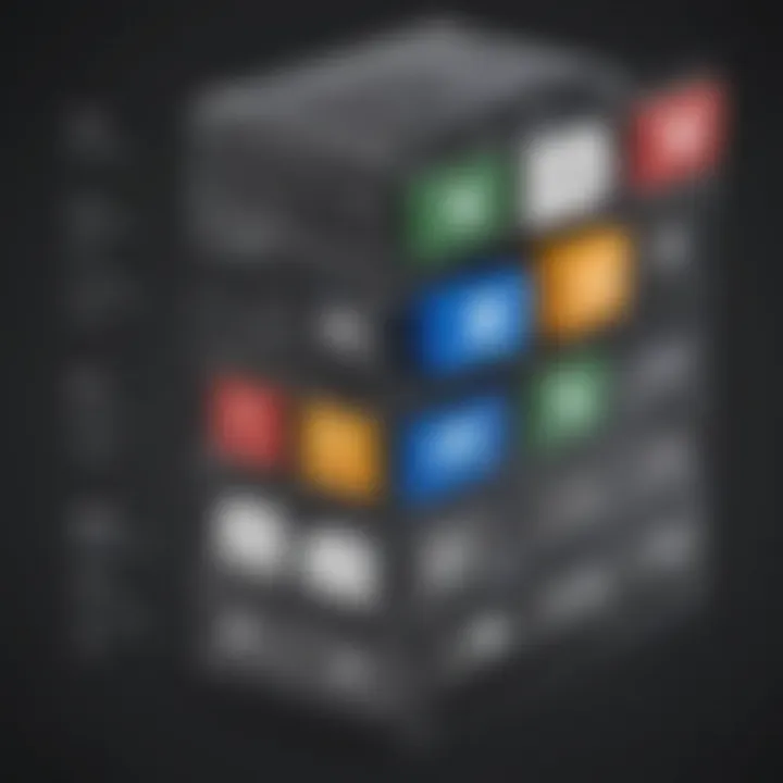 Visual representation of storage options in OneDrive for Business