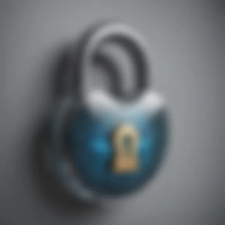 A secure lock symbol representing financial transaction security