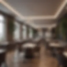 Stylish restaurant layout showcasing effective square system design